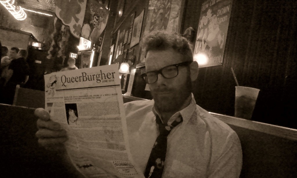 Michael reading Queerburgher